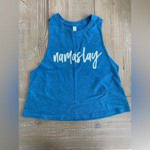 Gently used “namaslay” Tone it Up crop tank size Small
